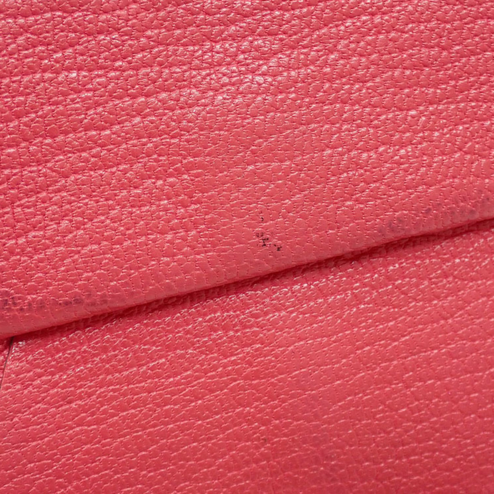 HERMES Bastia Coin Case Women's Rouge Vif Chevre N Stamp Made Around 2010 Purse - Picture 5 of 10
